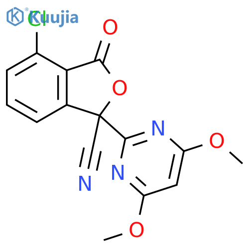 1-Isobenzofurancarbonitrile,4-chloro-1-(4,6-dimethoxy-2-pyrimidinyl)-1,3-dihydro-3-oxo- structure