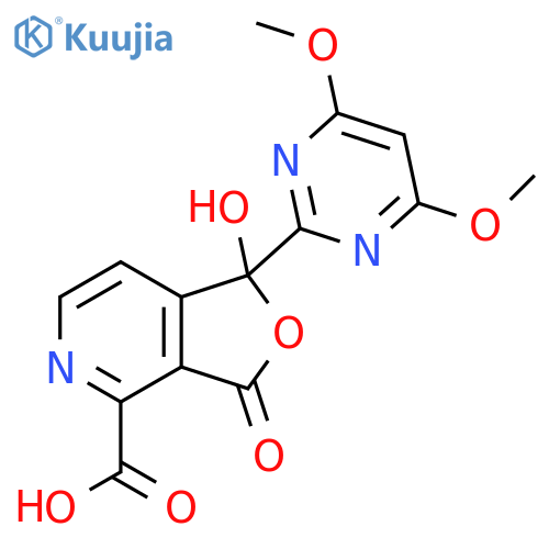 Furo[3,4-c]pyridine-4-carboxylic acid,1-(4,6-dimethoxy-2-pyrimidinyl)-1,3-dihydro-1-hydroxy-3-oxo- structure