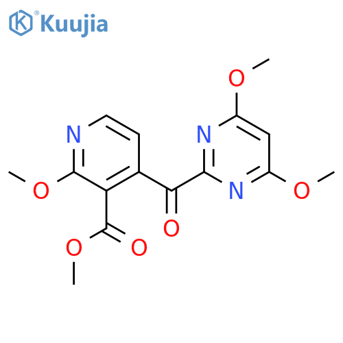 3-Pyridinecarboxylic acid,4-[(4,6-dimethoxy-2-pyrimidinyl)carbonyl]-2-methoxy-, methyl ester structure
