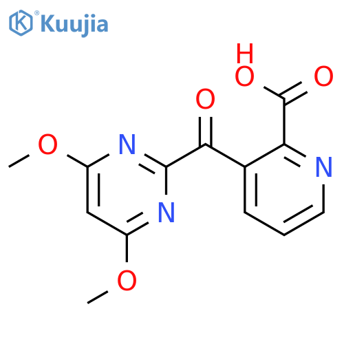 2-Pyridinecarboxylic acid, 3-[(4,6-dimethoxy-2-pyrimidinyl)carbonyl]- structure