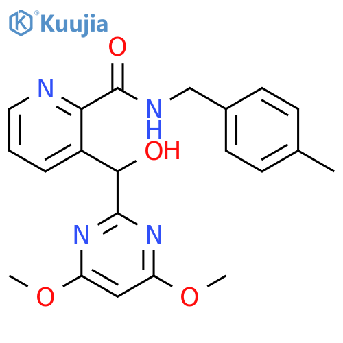 2-Pyridinecarboxamide,3-[(4,6-dimethoxy-2-pyrimidinyl)hydroxymethyl]-N-[(4-methylphenyl)methyl]- structure