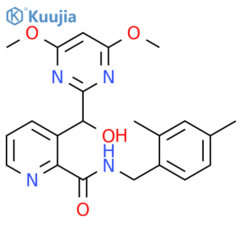 2-Pyridinecarboxamide,3-[(4,6-dimethoxy-2-pyrimidinyl)hydroxymethyl]-N-[(2,4-dimethylphenyl)methyl]- structure