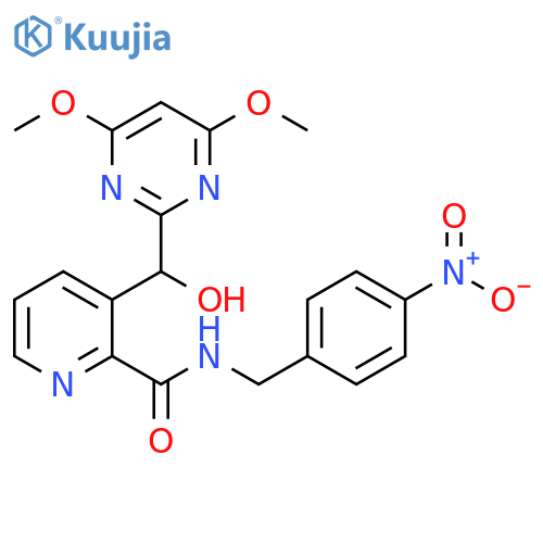 2-Pyridinecarboxamide,3-[(4,6-dimethoxy-2-pyrimidinyl)hydroxymethyl]-N-[(4-nitrophenyl)methyl]- structure