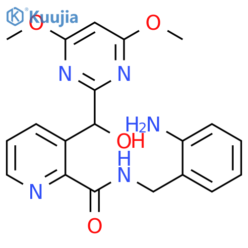 2-Pyridinecarboxamide,N-[(2-aminophenyl)methyl]-3-[(4,6-dimethoxy-2-pyrimidinyl)hydroxymethyl]- structure