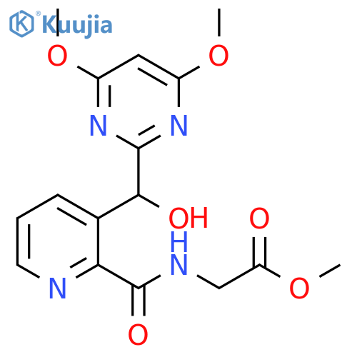 Glycine, N-[[3-[(4,6-dimethoxy-2-pyrimidinyl)hydroxymethyl]-2-pyridinyl]carbonyl]-, methyl ester structure