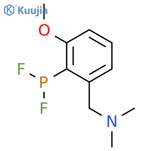 Phosphonous difluoride, [2-[(dimethylamino)methyl]-6-methoxyphenyl]- structure