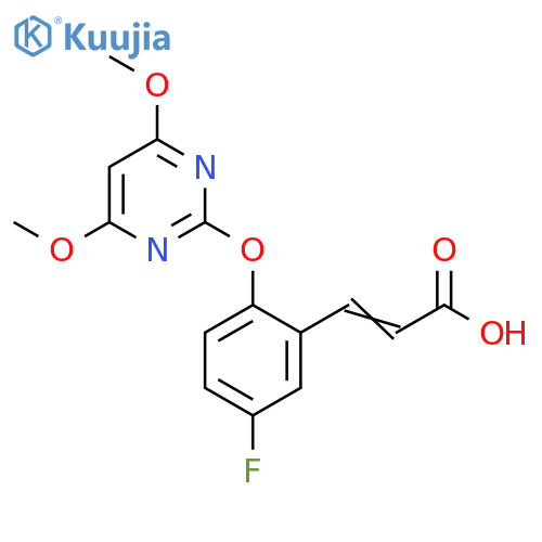 2-Propenoic acid,3-[2-[(4,6-dimethoxy-2-pyrimidinyl)oxy]-5-fluorophenyl]- structure