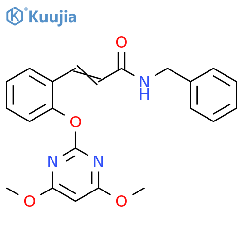 2-Propenamide,3-[2-[(4,6-dimethoxy-2-pyrimidinyl)oxy]phenyl]-N-(phenylmethyl)- structure