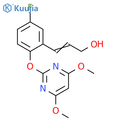 2-Propen-1-ol, 3-[2-[(4,6-dimethoxy-2-pyrimidinyl)oxy]-5-fluorophenyl]- structure