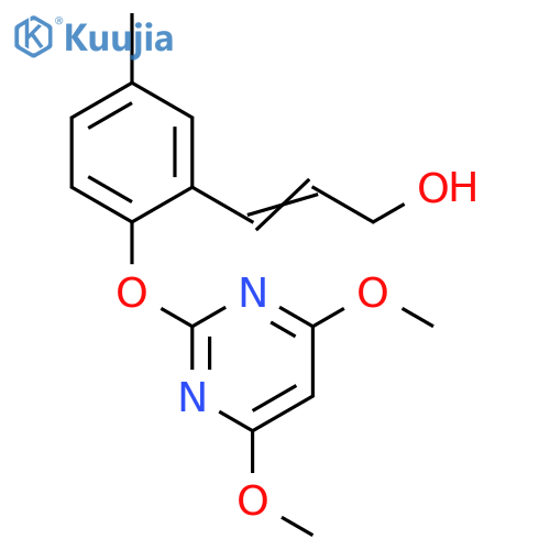 2-Propen-1-ol, 3-[2-[(4,6-dimethoxy-2-pyrimidinyl)oxy]-5-methylphenyl]- structure