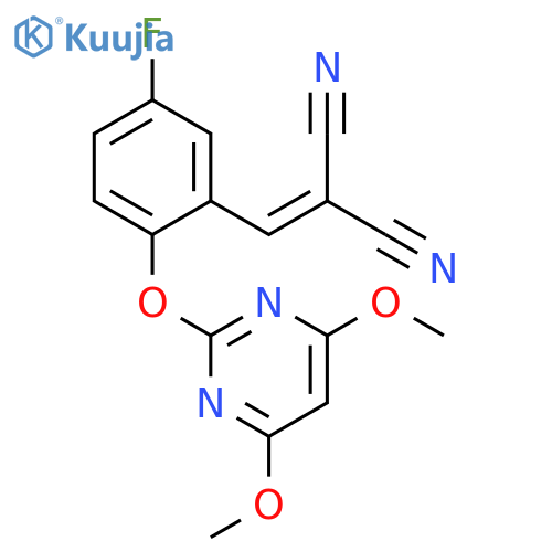 Propanedinitrile,[[2-[(4,6-dimethoxy-2-pyrimidinyl)oxy]-5-fluorophenyl]methylene]- structure