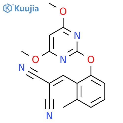 Propanedinitrile,[[2-[(4,6-dimethoxy-2-pyrimidinyl)oxy]-6-methylphenyl]methylene]- structure