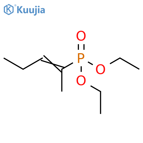 Phosphonic acid, (1-methyl-1-butenyl)-, diethyl ester structure
