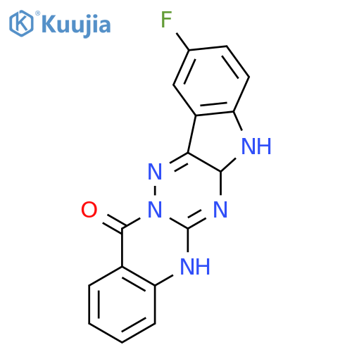 Indolo[2',3':5,6][1,2,4]triazino[3,2-b]quinazolin-14(5H)-one, 10-fluoro- structure