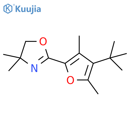 Oxazole,2-[4-(1,1-dimethylethyl)-3,5-dimethyl-2-furanyl]-4,5-dihydro-4,4-dimethyl- structure