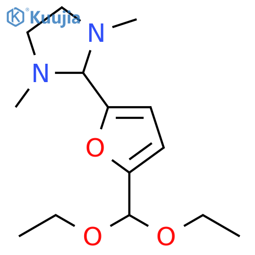 Imidazolidine, 2-[5-(diethoxymethyl)-2-furanyl]-1,3-dimethyl- structure