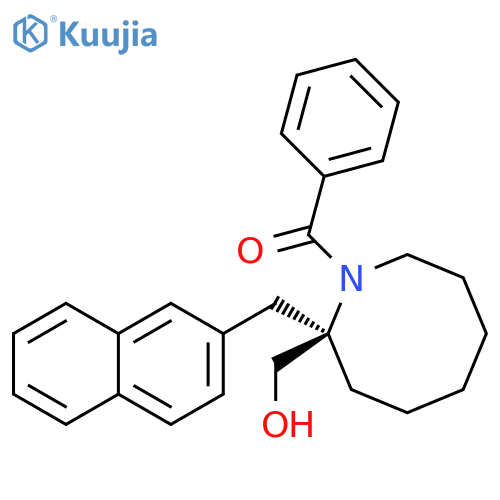 2-Azocinemethanol, 1-benzoyloctahydro-2-(2-naphthalenylmethyl)-, (R)- structure