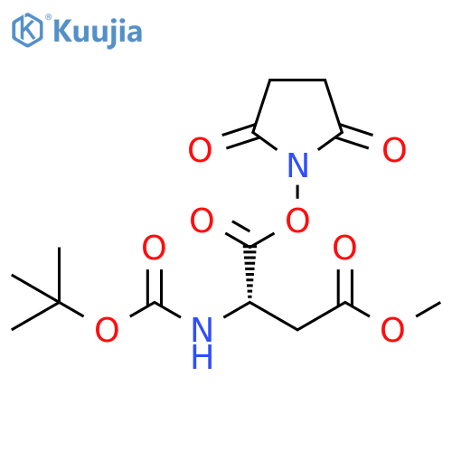 L-Aspartic acid, N-[(1,1-dimethylethoxy)carbonyl]-, 1-(2,5-dioxo-1-pyrrolidinyl) 4-methyl ester structure