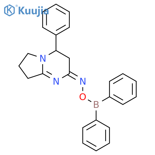 Pyrrolo[1,2-a]pyrimidin-2(6H)-one, 3,4,7,8-tetrahydro-4-phenyl-, O-(diphenylboryl)oxime, (Z)- (9CI) structure