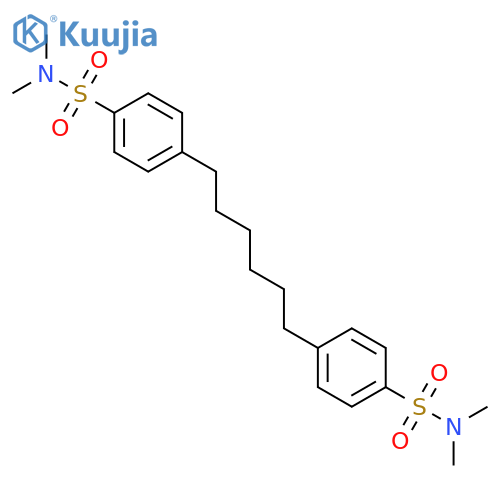 4-[6-[4-(dimethylsulfamoyl)phenyl]hexyl]-N,N-dimethylbenzenesulfonamide structure