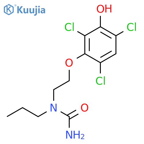 1-propyl-1-2-(2,4,6-trichloro-3-hydroxyphenoxy)ethylurea structure