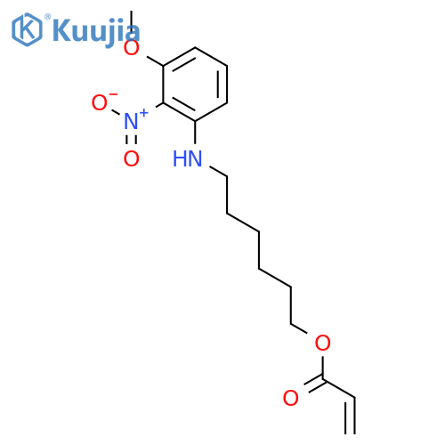 2-Propenoic acid, 6-[(methoxynitrophenyl)amino]hexyl ester structure