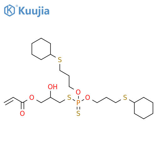 2-Propenoic acid, 3-[[bis[3-(cyclohexylthio)propoxy]phosphinothioyl]thio]-2-hydroxypropyl ester structure