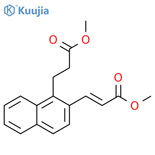 1-Naphthalenepropanoic acid, 2-(3-methoxy-3-oxo-1-propenyl)-, methylester, (E)- structure