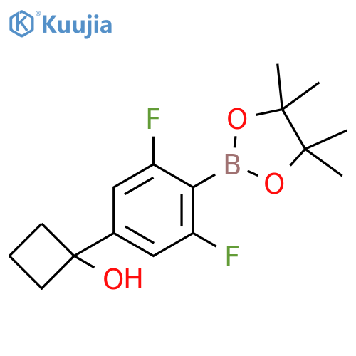 1-(3,5-Difluoro-4-(4,4,5,5-tetramethyl-1,3,2-dioxaborolan-2-yl)phenyl)cyclobutan-1-ol structure
