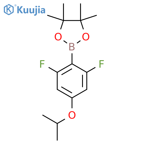 2-(2,6-Difluoro-4-isopropoxyphenyl)-4,4,5,5-tetramethyl-1,3,2-dioxaborolane structure