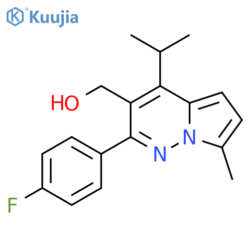 Pyrrolo[1,2-b]pyridazine-3-methanol, 2-(4-fluorophenyl)-7-methyl-4-(1-methylethyl)- structure