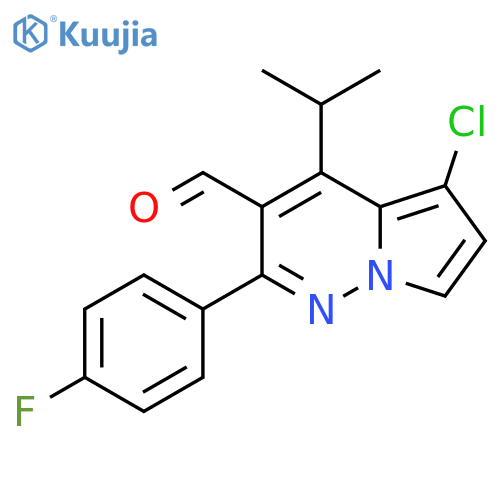 Pyrrolo[1,2-b]pyridazine-3-carboxaldehyde,5-chloro-2-(4-fluorophenyl)-4-(1-methylethyl)- structure