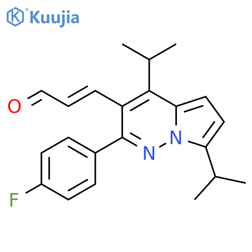 2-Propenal, 3-[2-(4-fluorophenyl)-4,7-bis(1-methylethyl)pyrrolo[1,2-b]pyridazin-3-yl]-, (E)- (9CI) structure