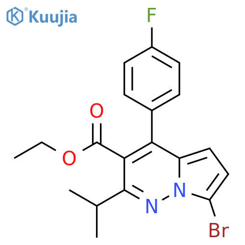 Pyrrolo[1,2-b]pyridazine-3-carboxylic acid,7-bromo-4-(4-fluorophenyl)-2-(1-methylethyl)-, ethyl ester structure