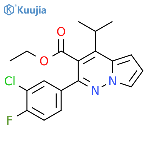 Pyrrolo[1,2-b]pyridazine-3-carboxylic acid, 2-(3-chloro-4-fluorophenyl)-4-(1-methylethyl)-, ethyl ester structure