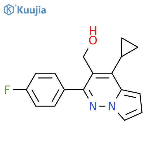 Pyrrolo[1,2-b]pyridazine-3-methanol, 4-cyclopropyl-2-(4-fluorophenyl)- structure