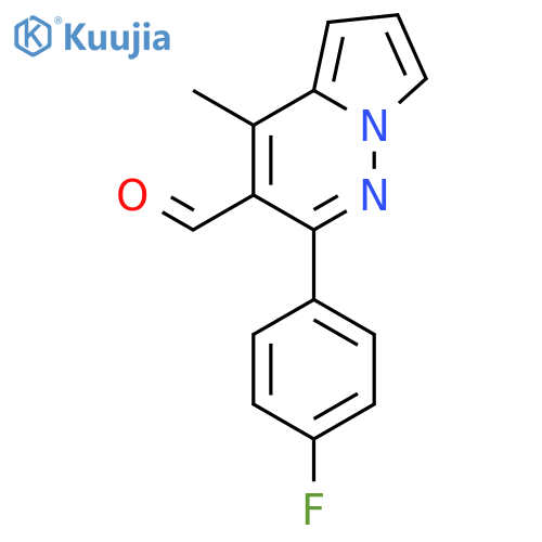 Pyrrolo[1,2-b]pyridazine-3-carboxaldehyde, 2-(4-fluorophenyl)-4-methyl- structure