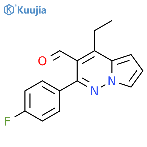 Pyrrolo[1,2-b]pyridazine-3-carboxaldehyde, 4-ethyl-2-(4-fluorophenyl)- structure