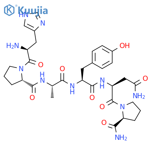 L-Prolinamide, L-histidyl-L-prolyl-L-alanyl-L-tyrosyl-L-asparaginyl- structure