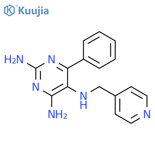 2,4,5-Pyrimidinetriamine, 6-phenyl-N5-(4-pyridinylmethyl)- structure