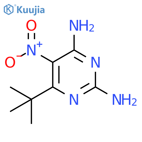 2,4-Pyrimidinediamine, 6-(1,1-dimethylethyl)-5-nitro- structure