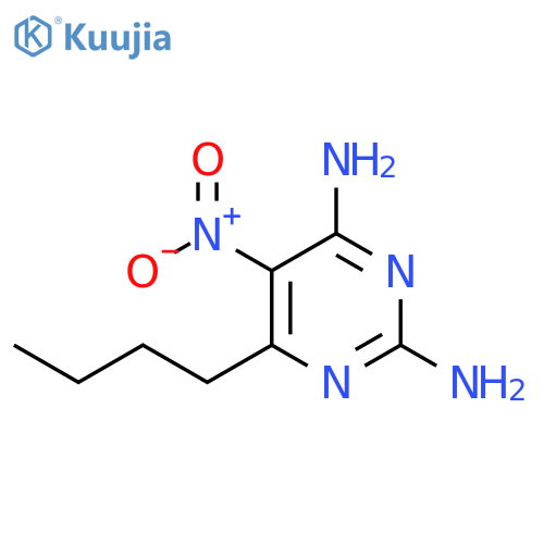 2,4-Pyrimidinediamine, 6-butyl-5-nitro- structure