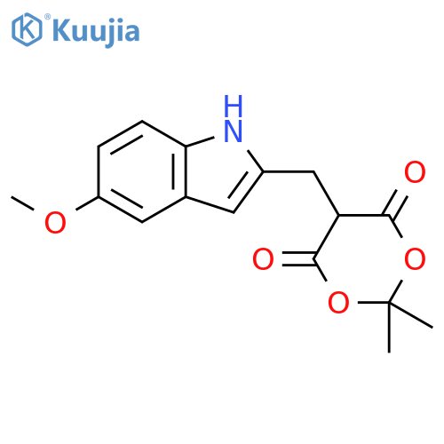 1,3-Dioxane-4,6-dione,5-[(5-methoxy-1H-indol-2-yl)methyl]-2,2-dimethyl- structure