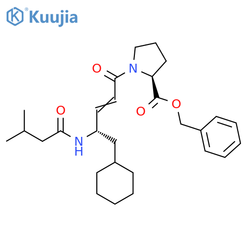 L-Proline, 1-[5-cyclohexyl-4-[(3-methyl-1-oxobutyl)amino]-1-oxo-2-pentenyl]-, phenylmethyl ester, (S)- (9CI) structure