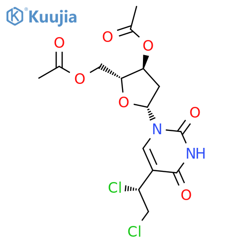 Uridine, 2'-deoxy-5-(1,2-dichloroethyl)-, 3',5'-diacetate, (R)- (9CI) structure