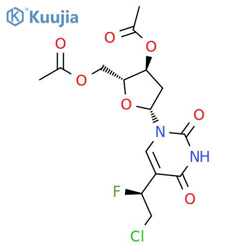 Uridine, 5-(2-chloro-1-fluoroethyl)-2'-deoxy-, 3',5'-diacetate, (S)- (9CI) structure