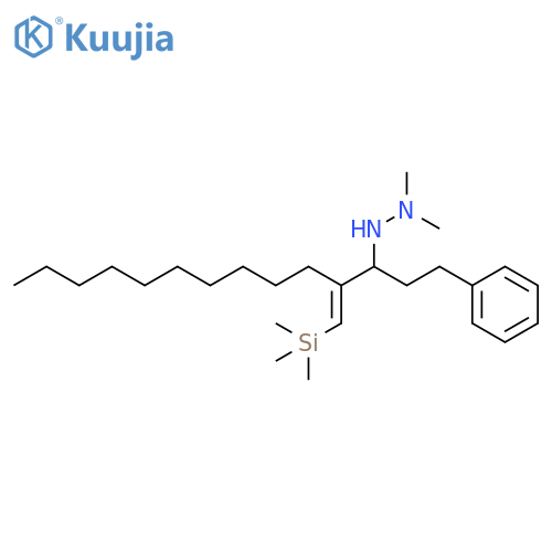 Hydrazine, 1,1-dimethyl-2-[1-(2-phenylethyl)-2-[(trimethylsilyl)methylene]dodecyl]-, (E)- (9CI) structure