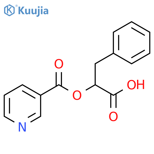 3-Pyridinecarboxylic acid, 1-carboxy-2-phenylethyl ester structure