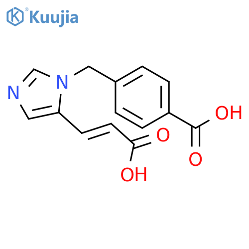 Benzoic acid, 4-[[5-(2-carboxyethenyl)-1H-imidazol-1-yl]methyl]- structure