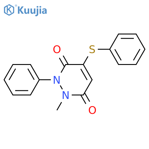 3,6-Pyridazinedione, 1,2-dihydro-1-methyl-2-phenyl-4-(phenylthio)- structure
